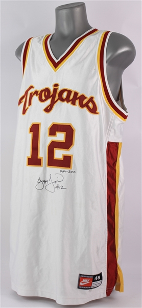 1999-2000 Jeff Trepagnier USC Trojans Signed Game Worn Home Jersey (MEARS LOA/JSA)