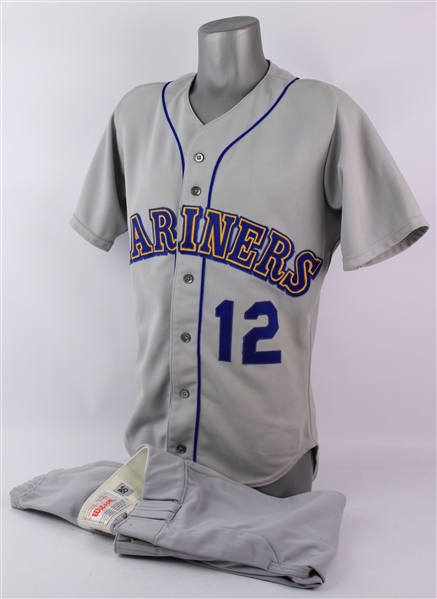 1987 Mark Langston Seattle Mariners Game Worn Road Jersey w/ Non-Matching Uniform Pants (MEARS A10)