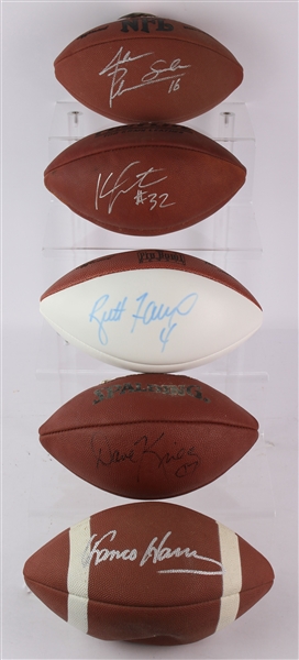 2000s Signed Football Collection - Lot of 11 w/ Brett Favre, Franco Harris, Taylor/Hornung, Bart Starr Multi Signed & More (JSA)