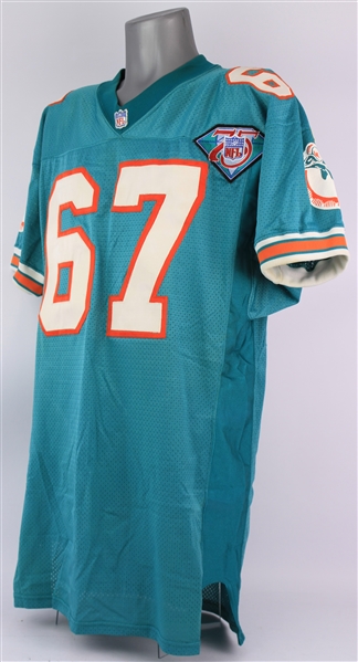 1994 Jeff Novak Miami Dolphins Home Jersey (MEARS LOA)