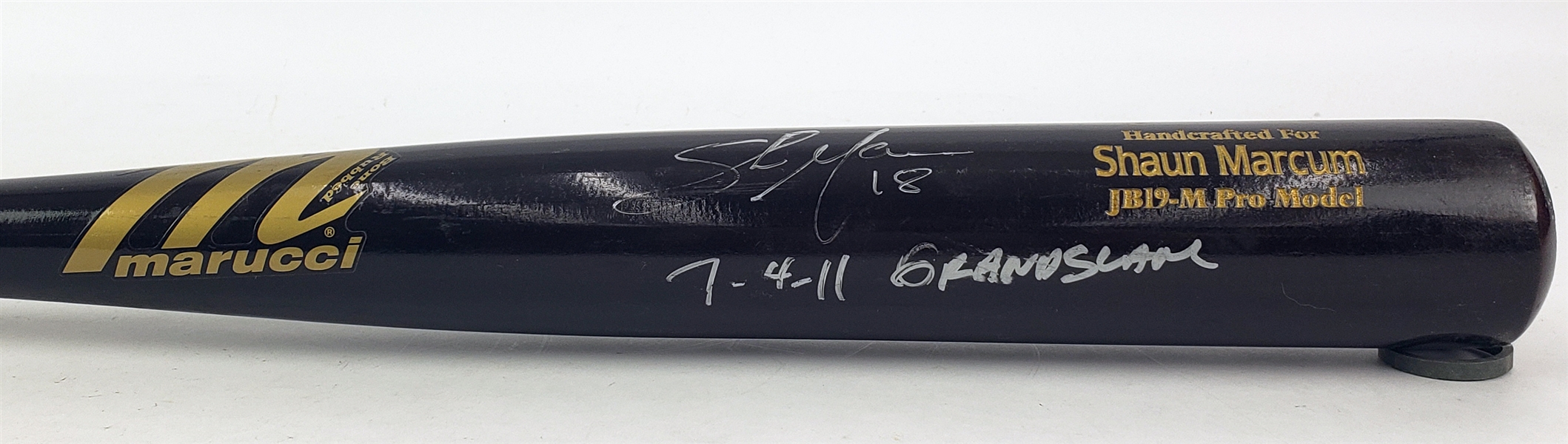 2011 Shaun Marcum Milwaukee Brewers Signed Marucci Professional Model Bat (MEARS LOA/JSA)