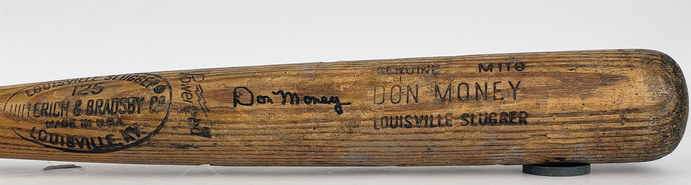 1977-79 Don Money Milwaukee Brewers Signed H&B Louisville Slugger Professional Model Game Used Bat (MEARS LOA/JSA) 