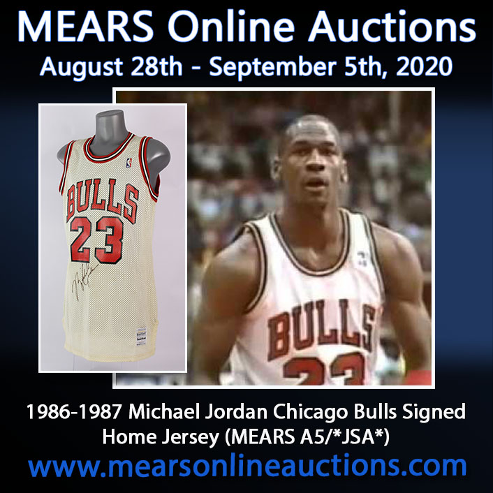 Sold at Auction: MICHAEL JORDAN SIGNED AND JSA GRADED CHICAGO BULLS JERSEY