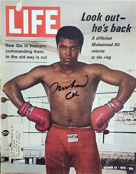 1970 Muhammad Ali World Heavyweight Champion Signed Life Magazine (JSA)