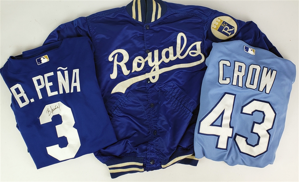 1970s-2010s Kansas City Royals Game Worn Collection - Lot of 6 w/ 1970s era Team Jacket, 2014 Eric Hosmer World Series Jacket & More (MEARS LOA)