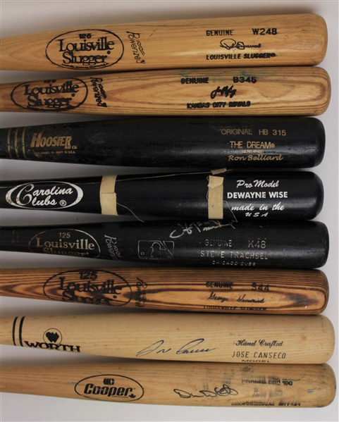 1980s-2000s Professional Model Game Used Bat Collection - Lot of 24 w/ Harold Baines, Jose Canseco Signed, Shawn Green Signed & More (MEARS LOA)
