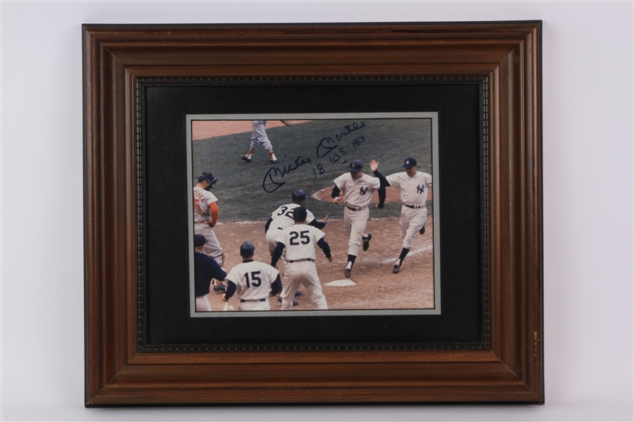 1995 Mickey Mantle New York Yankees Signed & Inscribed 15" x 18" Framed Photo (JSA)