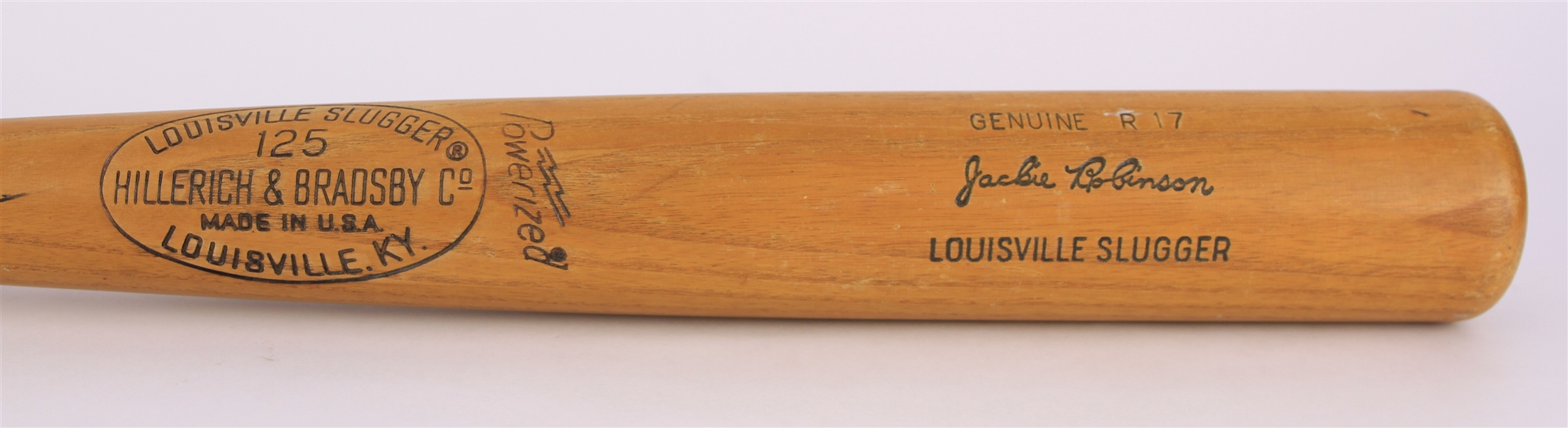 1977-79 Jackie Robinson Brooklyn Dodgers H&B Louisville Slugger Post Career Bat (MEARS LOA)