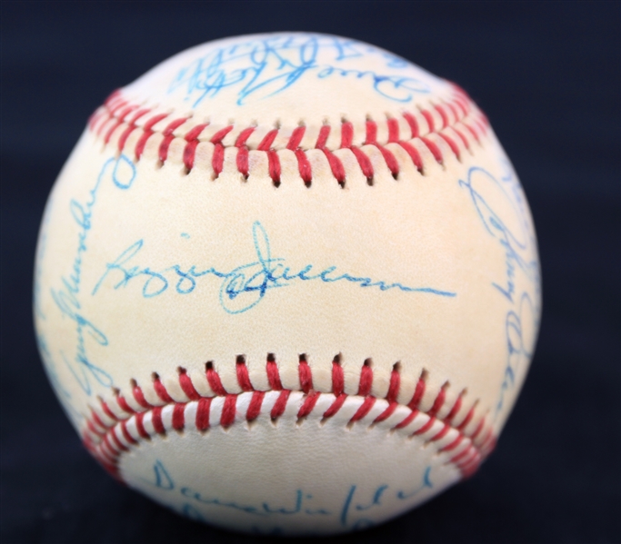 1981 New York Yankees Team Signed OAL MacPhail Baseball w/ 19 Signatures Including Reggie Jackson, Yogi Berra, Dave Winfield & More (JSA)