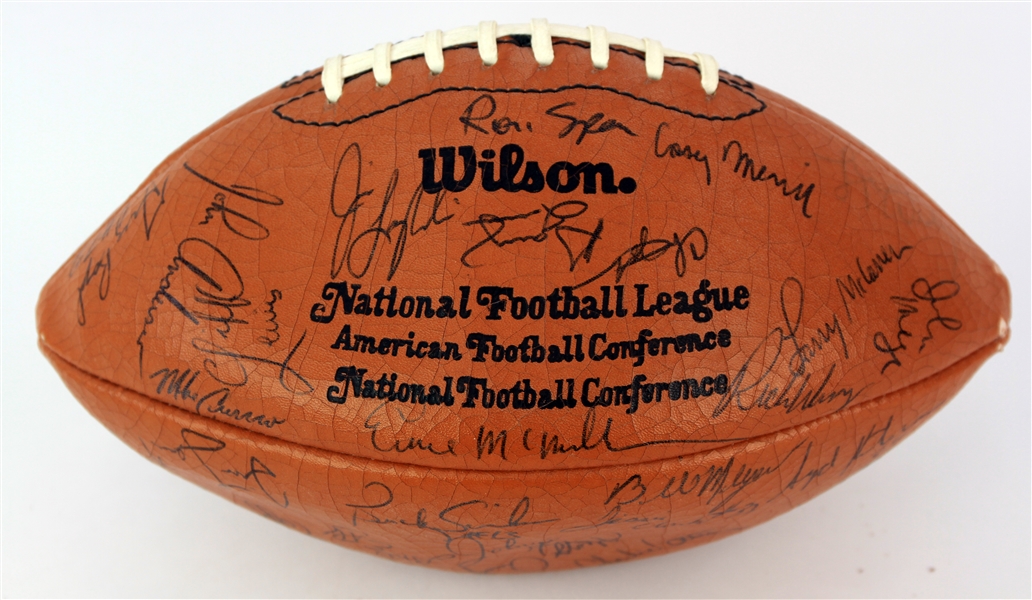 1970s Green Bay Packers Team Signed Wilson Rozelle Football (JSA)
