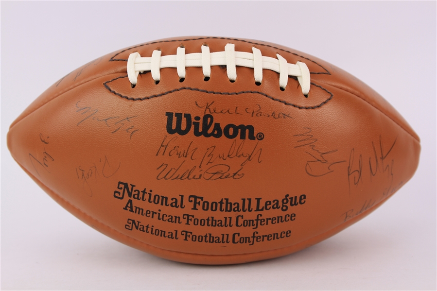 1980s Green Bay Packers Team Signed Wilson Rozelle Football (JSA)
