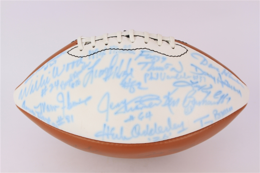 1990s Green Bay Packers Super Bowl I Champions Multi Signed Wilson Autograph Panel Football w/ 21 Signatures Including Bart Starr, Jim Taylor & More (JSA)