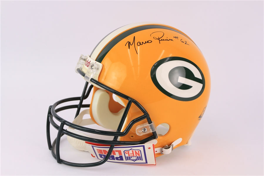 2010 Marco Rivera Green Bay Packers Signed Full Size Riddell Helmet (JSA)
