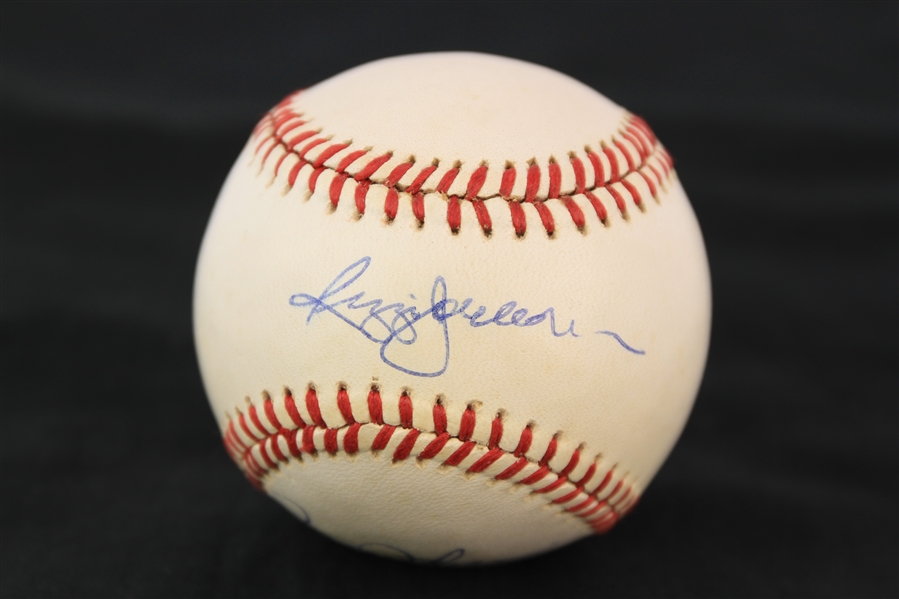 1985-89 Reggie Jackson Rollie Fingers Oakland Athletics Signed OAL Brown Baseball (JSA)
