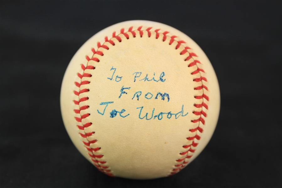 1977-84 Smoky Joe Wood Boston Red Sox Signed OAL MacPhail Baseball (JSA)