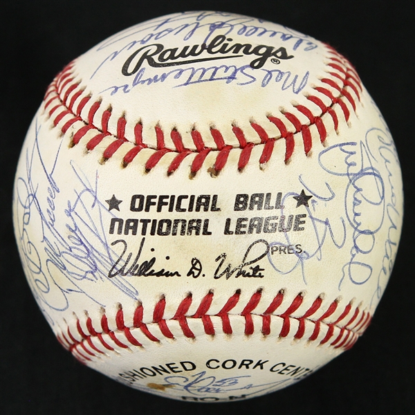 1993 New York Mets Team Signed ONL White Baseball w/ 31 Signatures Including Dwight Gooden, John Franco, Howard Johnson & More (JSA)