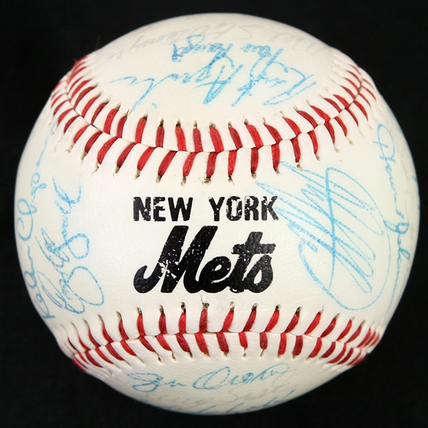 1985 New York Mets Team Signed Baseball w/ 28 Signatures Including Dwight Gooden, Daryl Strawberry, Gary Carter, Mookie Wilson & More (JSA)