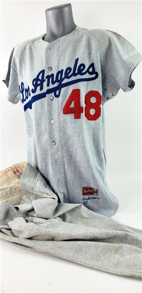 1963-69 Los Angeles Dodgers Organizational Road Uniform (MEARS LOA)