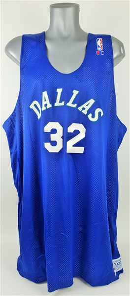 1994-97 Jamal Mashburn Dallas Mavericks Signed Reversible Practice Jersey (MEARS LOA/JSA)