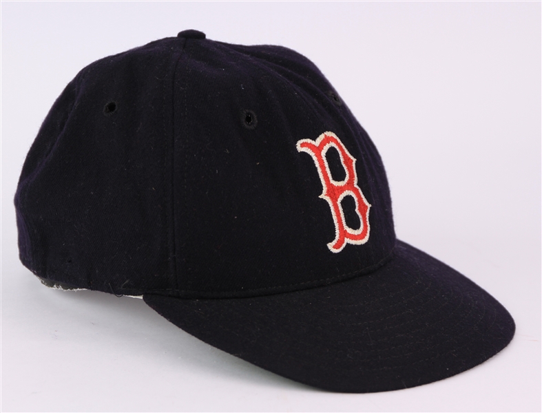 1980-84 Tommy Harper Boston Red Sox Signed Game Worn Coaches Cap (MEARS LOA/JSA)