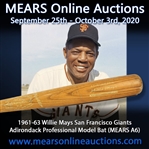 1961-63 Willie Mays San Francisco Giants Adirondack Professional Model Bat (MEARS A6)