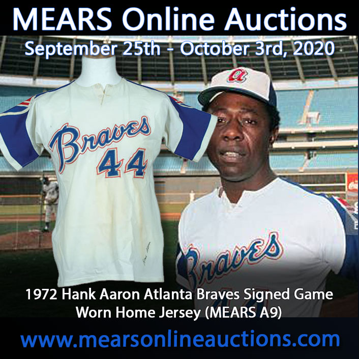 Lot Detail - 1972 Hank Aaron Atlanta Braves Signed Game Worn Home Jersey  (MEARS A9/JSA)