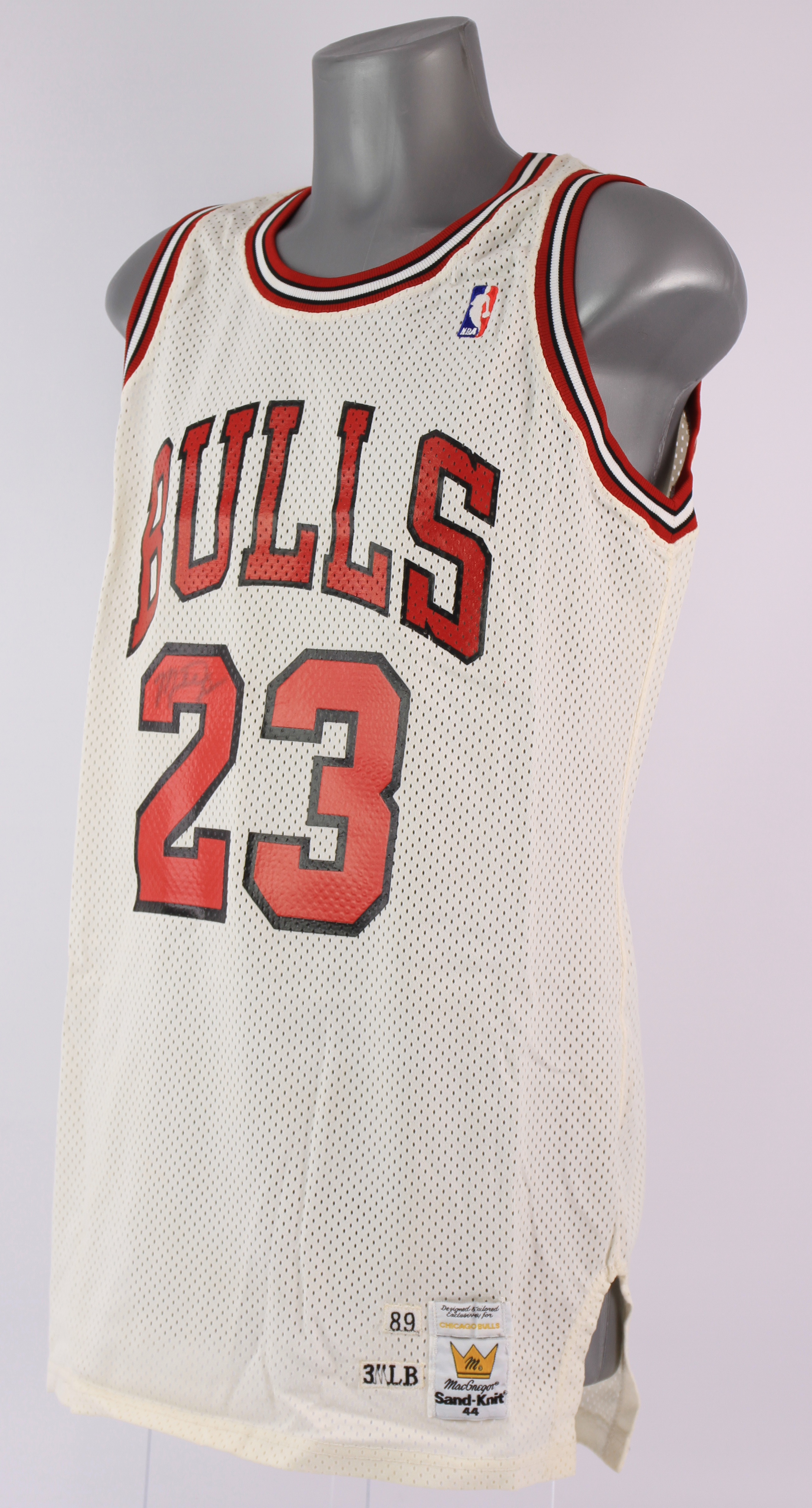 Lot Detail - 1989 Michael Jordan Game Used and Signed Chicago Bulls  Shooting Shirt (MEARS & JSA)