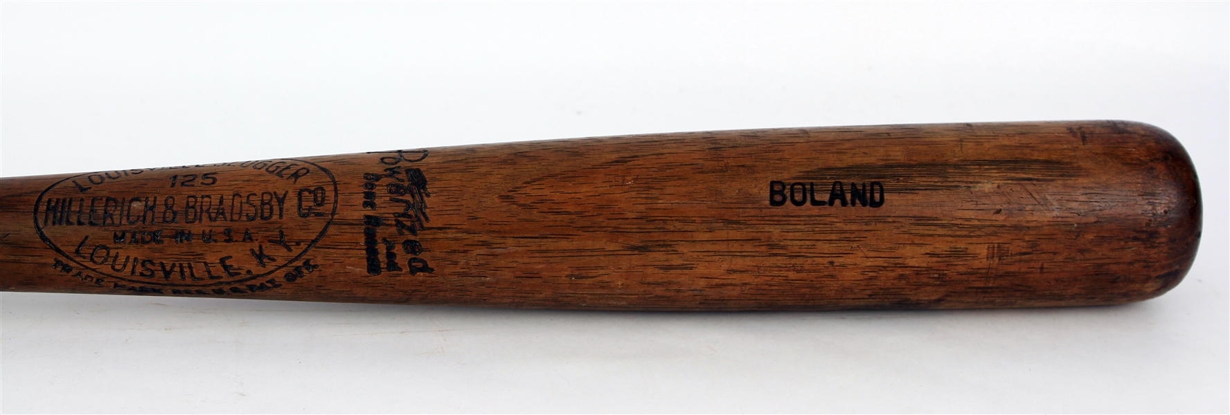 1932 Ed Boland Minor Leagues H&B Louisville Slugger Professional Model Game Used Bat (MEARS LOA) Sidewritten
