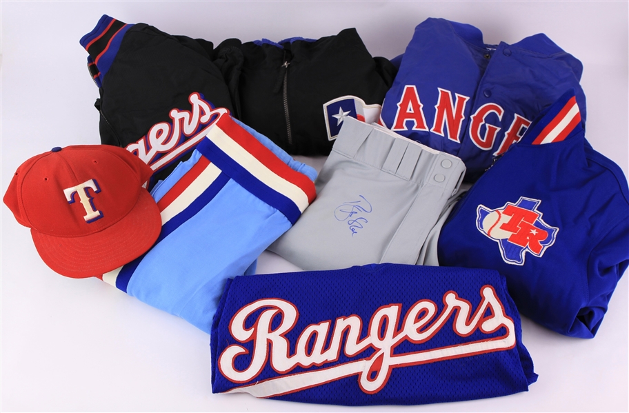 1980s-2000s Texas Rangers Game Worn Apparel Collection - Lot of 16 w/ Jerseys, Pants, Jackets & More (MEARS LOA)
