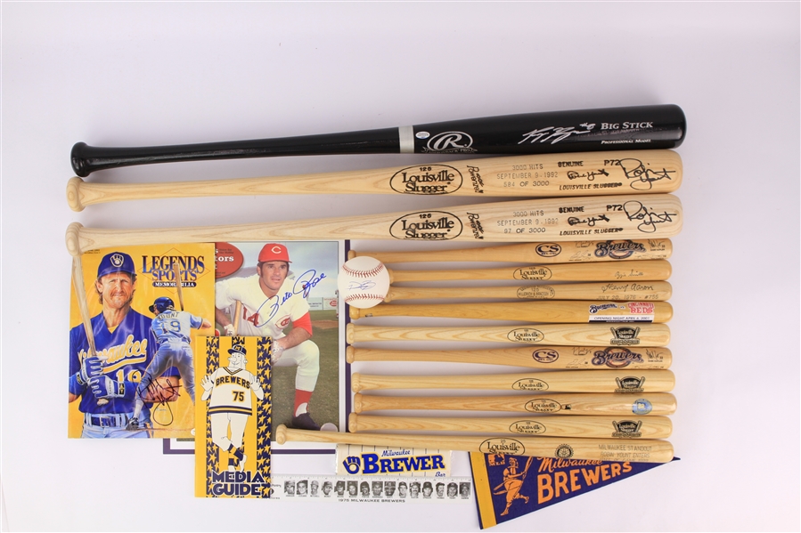 1970s-2000s Milwaukee Brewers Memorabilia Collection - Lot of 40+ w/ Robin Yount Signed Items, Bobbleheads & More