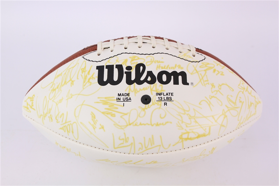 1996 Green Bay Packers Super Bowl XXXI Champion Team Signed ONFL Tagliabue Autograph Panel Football w/ 50+ Signatures Including Brett Favre, Reggie White & More (JSA)