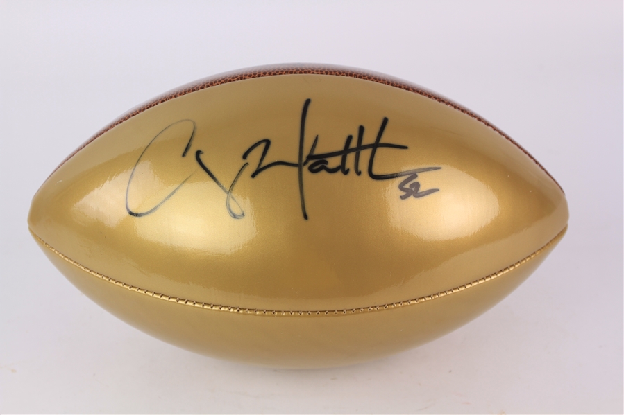 2010s Clay Matthews Green Bay Packers Signed ONFL Tagliabue Gold Autograph Panel Football (JSA)
