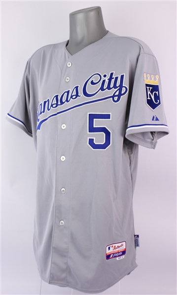 2013 George Brett Kansas City Royals Signed Game Worn Road Jersey (MEARS A10/MLB Hologram/JSA/Rivera COA) Mariano Rivera Collection