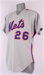 1985 Terry Leach New York Mets Game Worn Road Jersey (MEARS LOA)
