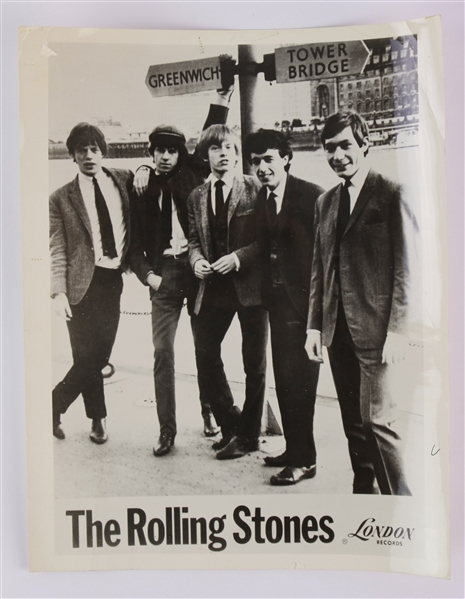 1964-66 The Rolling Stones 8" x 10" London Records Promotional Photograph 