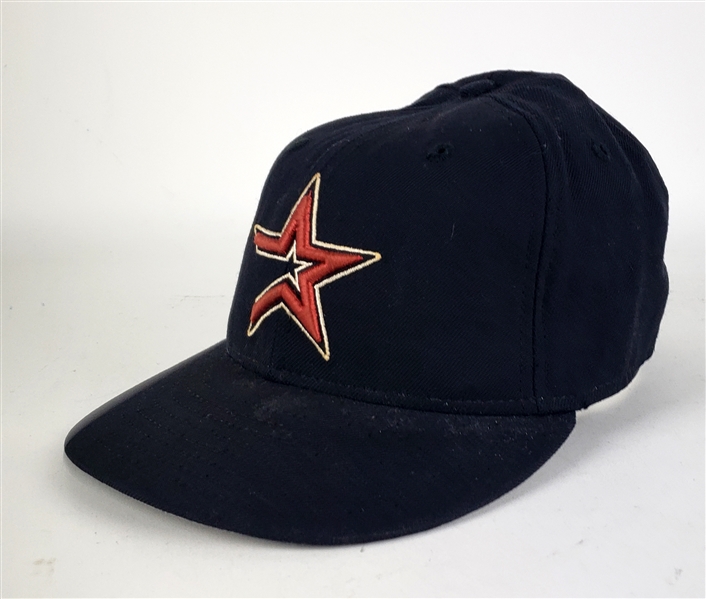 2001 Scott Servais Houston Astros Game Worn Cap (MEARS LOA)