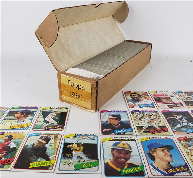 1980 Topps Baseball Trading Cards - Complete Set of 726 