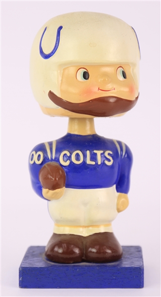 1960s Lenny Moore Baltimore Colts Signed 6.5" Vintage Nodder