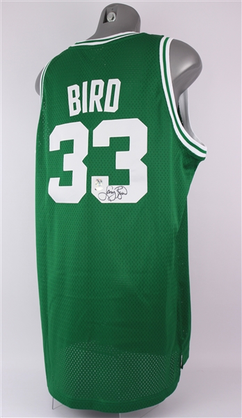 2000s Larry Bird Boston Celtics Signed Adidas Hardwood Classics Jersey (JSA)