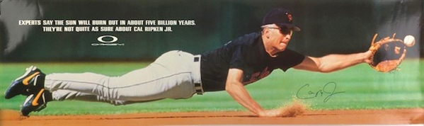 1996 Cal Ripken Jr. Baltimore Orioles Signed 14.5" x 49" Oakley Poster (JSA)