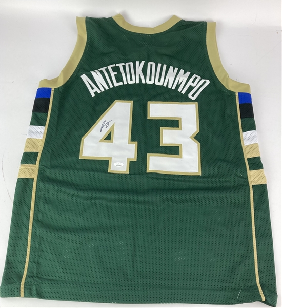 2020 Thanasis Antetokounmpo Milwaukee Bucks Signed Green Greek Freak Jersey (*JSA*)