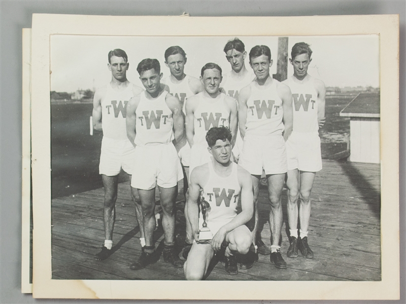 1920s Local Track & Field Champions 7.5" x 10" Matted Photo Starring Arnie Herber (front row)