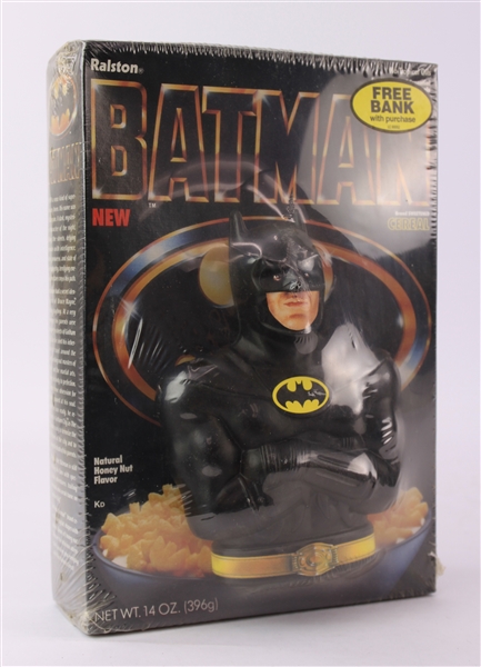 1989 Batman Unopened Cereal Box w/ Coin Bank