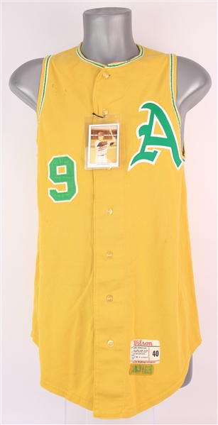1963 Jay Hankins Kansas City Athletics Restored Jersey Vest (MEARS A5) First Season Yellow/Green Style  