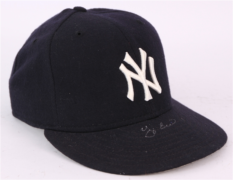 1998-2000 Yogi Berra New York Yankees Signed Cap (JSA)