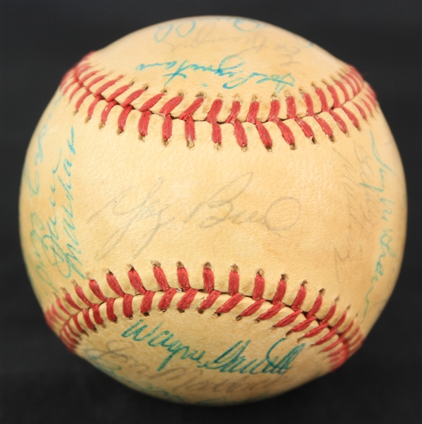 1975 New York Mets Team Signed ONL Feeney Baseball w/ 28 Signatures Including Tom Seaver, Tug McGraw, Rusty Staub & More (JSA)