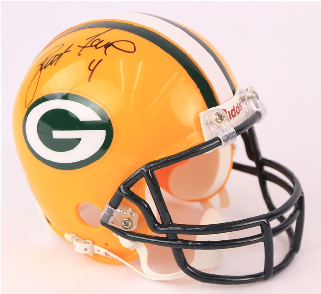 2000s Brett Favre Green Bay Packers Signed Mini Helmet (JSA)