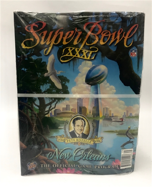 1997 Green Bay Packers New England Patriots Super Bowl XXXI Programs - Lot of 10 Sealed