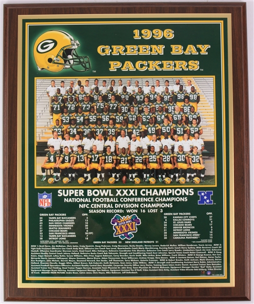 1996 Green Bay Packers Super Bowl XXXI Champions 13" x 16" Team Photo Display