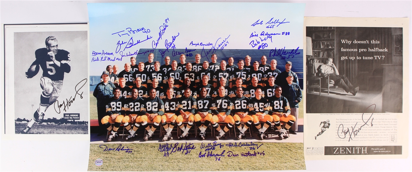 1966 Green Bay Packers Super Bowl I Champions Team Signed 16" x 20" Photo w/ 21 Signatures Including Jerry Kramer, Willie Davis, Dave Robinson & More (JSA) 